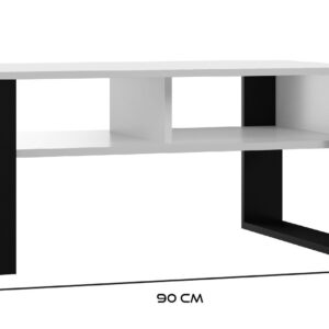 Topeshop MODERN 2P BIEL CZ kavos staliukas, staliukas prie lovos, kitas mažas staliukas Stačiakampio 2 kojos - Image 3