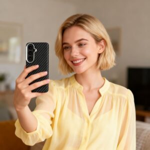 Tech-Protect ION Carbon MagSafe Samsung Galaxy S26 juodos spalvos/sidabro spalvos - Image 7