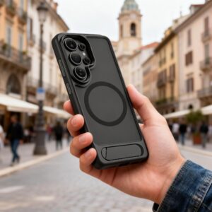 Tech-Protect MagRack MagSafe Samsung Galaxy S26 Ultra Matte juodos spalvos - Image 7