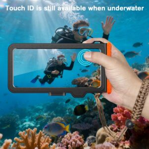 Tech-Protect IPX8 Pro Universal Diving waterproof case juodos spalvos/oranžinės spalvos - Image 6