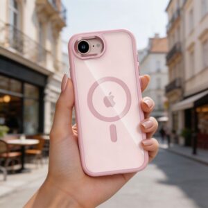 Tech-Protect MAGMAT MagSafe Apple iPhone 16E / 17E ŠVIESIAI ROŽINIS/SKAIDRUS - Image 7