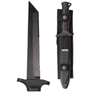 Mil-Tec vokiškas kovinis peilis Juodas 2000 plienas 440 - Image 2