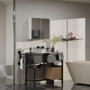 Topeshop POLA 2DL BIEL vonios kambario spintelė Balta - Image 3