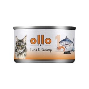 OLLO Cat nr 1 Tuna & Shrimp in broth - šlapias kačių maistas - 70g