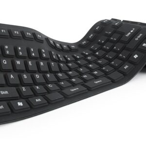 KEYBOARD FLEXIBLE USB ENG/BLACK KB-109F-B GEMBIRD