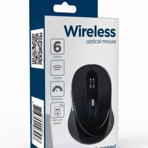 Gembird MUSW-6B-01 kompiuterio pelė Biuras Dešinės rankos Radijo dažnio belaidė Optinis 1600 DPI - Image 2