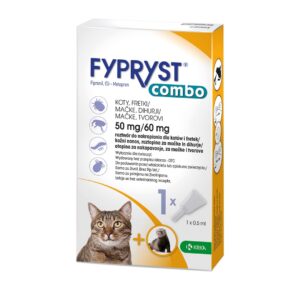 FYPRYST Combo 50/60mg - lašai nuo blusų ir erkių katėms – 1x0.5ml - Image 1
