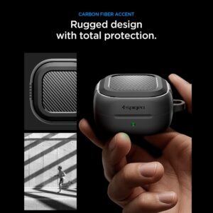 Spigen RUGGED Armor Samsung Galaxy Buds 4 / 4 Pro Matte juodos spalvos - Image 8