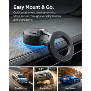 Spigen MFT36 VacuumLock Magnetic MagSafe Dashboard car mount juodos spalvos - Image 7