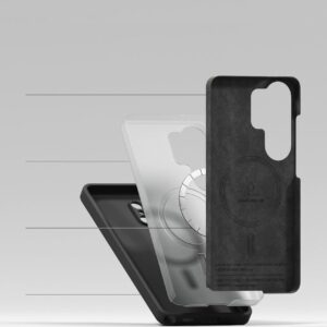 Ringke Silicone Magnetic MagSafe Samsung Galaxy S26 Ultra juodos spalvos - Image 7