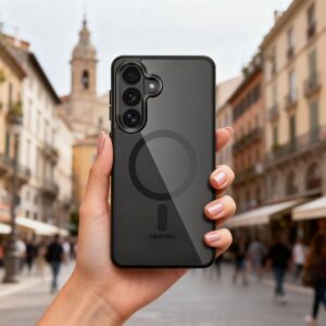 Tech-Protect MagMat MagSafe Samsung Galaxy S26 juodos spalvos/skaidrus - Image 8