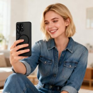 Tech-Protect MagMat MagSafe Samsung Galaxy S26 Ultra juodos spalvos/skaidrus - Image 8