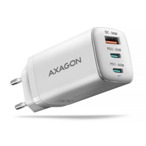 MOBILE CHARGER WALL USB 65W/GAN 3PORT ACU-DPQ65W AXAGON - Image 1