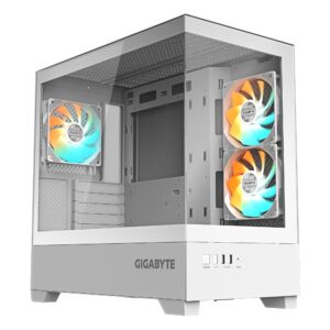 Kompiuterio korpusas|GIGABYTE|GB-C201PI|MidiTower|Kompiuterio korpusas product features Rackmountable/Accessory/Transparent panel|Not included|MicroATX|MiniITX|Colour White|GB-C201PI