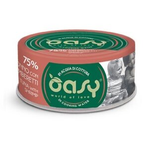OASY More Love Tuna with shrimp - šlapias kačių maistas - 70g