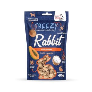SYTA MICHA Freezy Rabbit with papaya - skanėstas šuniui - 40g