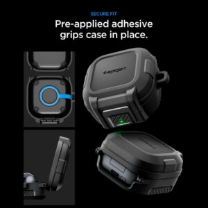 Spigen Lock Fit Samsung Galaxy Buds 4 / 4 Pro Matte juodos spalvos - Image 9