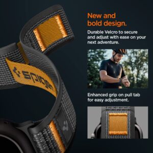 Spigen ATHLEX AIR 2 APPLE WATCH 8 / 9 / 10 / 11 / SE / ULTRA (44 / 45 / 46 / 49 MM) AKTYVI JUODA / ORANŽINĖ - Image 9
