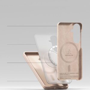 Ringke Silicone Magnetic MagSafe Samsung Galaxy S26 rožinio smėlio spalvos - Image 6