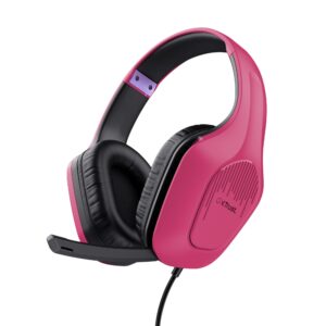 Žaidimų ausinės GXT415P ZIROX/PINK 24992 TRUST