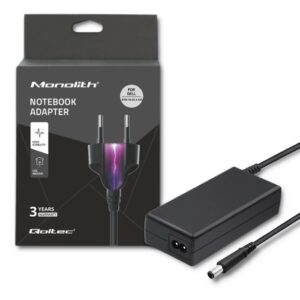 Qoltec 51519.65W Maitinimo adapteris Dell 65W | 19,5 V | 3.34A | 7,4 * 5,0 + kaištis | + maitinimo laidas