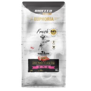 EUPHORIA Fresh Junior Turkey with rabbit M/L - sausas maistas šunims - 50g