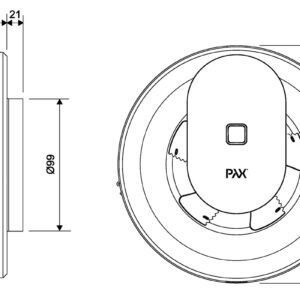 Automatinis vonios ventiliatorius Pax 1560-1, baltas - Image 2