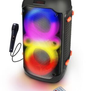 Esperanza EP156 BT FM LED RGB KARAOKE garsiakalbis juodas 20W