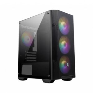 MSI MAG Forge M100A „Micro Tower“ Juoda, Permatomas