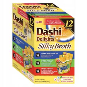 INABA Dashi Delights Silky Broth Chicken mix - šlapias kačių maistas - 12x40g