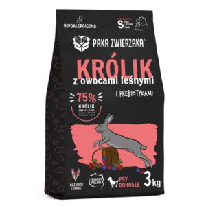 PAKA ZWIERZAKA Rabbit with forest fruits S - sausas maistas šunims - 3kg