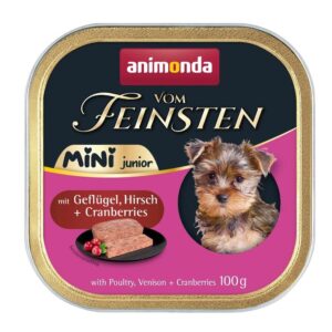 ANIMONDA Vom Feinsten Junior Mini Poultry with game and cranberries - drėgnas ėdalas šunims - 100g