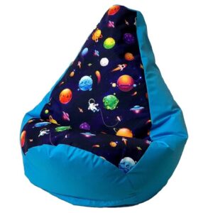 Sako krepšys pouffe pear print blue planets L 105 x 80 cm - Image 1