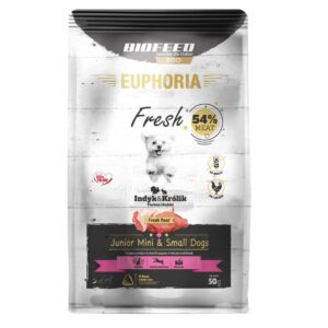 EUPHORIA Fresh Junior Turkey with rabbit XS/S - sausas maistas šunims - 50g