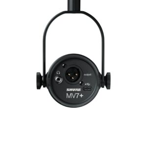 Shure MV7+-K-BNDL - mikrofonas su XLR/USB-C jungtimi, juodas + stalinis stovas GATOR - Image 3