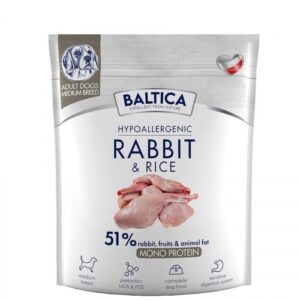 BALTICA Nutraceutic Hypoallergenic M Rabbit with rice - sausas maistas šunims - 1kg