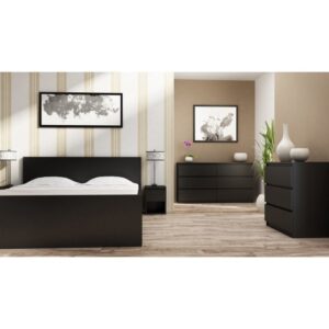 Topeshop M3 juodos spalvos komoda - Image 3