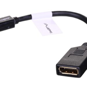 Lanberg AD-0003-BK „DisplayPort“ kabelis 0,12 m Mini DisplayPort Juoda