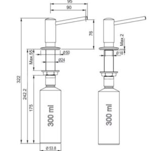 Dozatorius FRANKE SDR, 119.0155.993 - Image 2