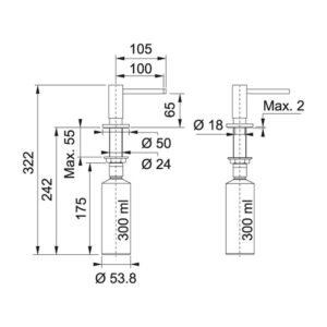 Dozatorius Franke Active 119.0547.906	juodas - Image 2