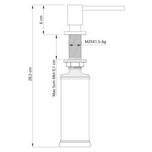Dozatorius Quadron EMMA MFT002-PVDG, aukso - Image 2