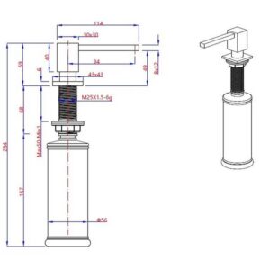 Dozatorius Quadron EMMA MFT002-PVDG, aukso - Image 3