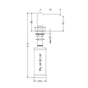 Dozatorius plautuvei Blue water Alfa, chromo - Image 3