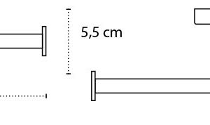 Dvigubas tualetinio popieriaus laikiklis Kapitan QUATTRO 44 22 66, baltas matinis - Image 2