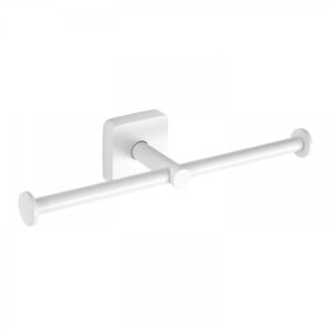 Dvigubas tualetinio popieriaus laikiklis Kapitan QUATTRO 44 22 66, baltas matinis