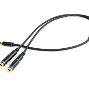 Gembird !Adapter audio microphon 3.5mm mini Jack/4PIN/0. garso kabelis 0,2 m 2 x 3.5mm Juoda - Image 2