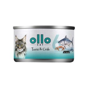 OLLO Cat nr 6 Tuna & Crab in broth - šlapias kačių maistas - 70g