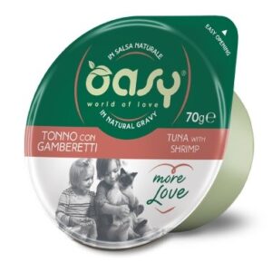 OASY More Love Tuna with shrimp - šlapias kačių maistas - 70g