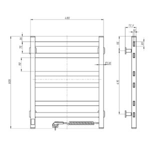 El.rankšluosčių džiovintuvas Navin Avangard 480*600 Sensor dešinė12-028053-4860 - Image 2