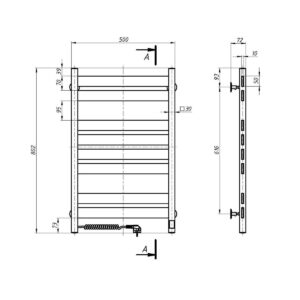 El.rankšluosčių džiovintuvas Navin Largo 500*800 Sensor kairė 10-044153-5080 - Image 3